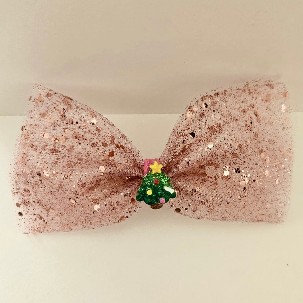 * Christmas Bow Hair Clip *