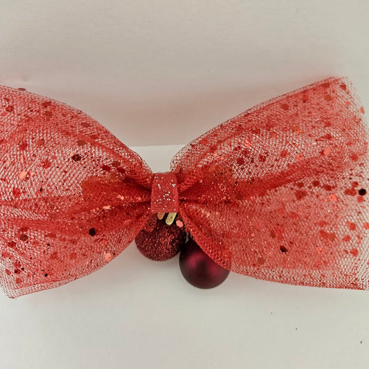 * Christmas Bow Hair Clip *