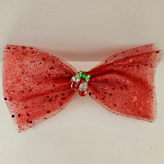 * Christmas Bow Hair Clip *